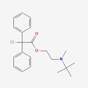 molecular formula C21H26ClNO2 B4989719 2-[tert-butyl(methyl)amino]ethyl chloro(diphenyl)acetate 
