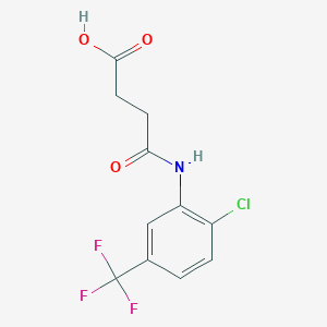 molecular formula C11H9ClF3NO3 B498972 4-[2-Chloro-5-(trifluoromethyl)anilino]-4-oxobutanoic acid CAS No. 199803-99-1