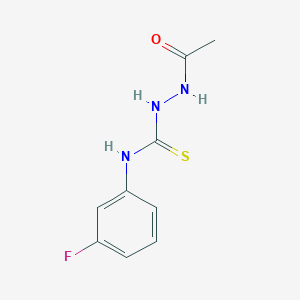 molecular formula C9H10FN3OS B4989727 2-acetyl-N-(3-fluorophenyl)hydrazinecarbothioamide 