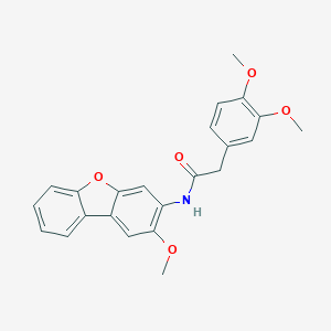 2-(3,4-dimethoxyphenyl)-N-(2-methoxydibenzofuran-3-yl)acetamide