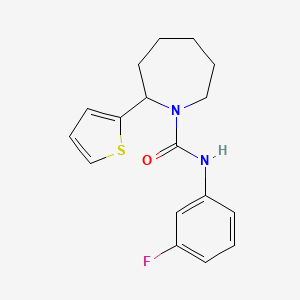 N-(3-fluorophenyl)-2-(2-thienyl)-1-azepanecarboxamide