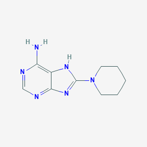 molecular formula C10H14N6 B498975 8-piperidin-1-yl-7H-purin-6-amine CAS No. 312929-71-8