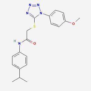 molecular formula C19H21N5O2S B4989761 N-(4-isopropylphenyl)-2-{[1-(4-methoxyphenyl)-1H-tetrazol-5-yl]thio}acetamide 