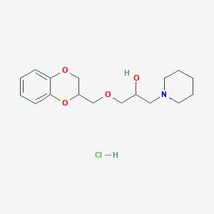 molecular formula C17H26ClNO4 B4989826 1-(2,3-dihydro-1,4-benzodioxin-2-ylmethoxy)-3-(1-piperidinyl)-2-propanol hydrochloride 
