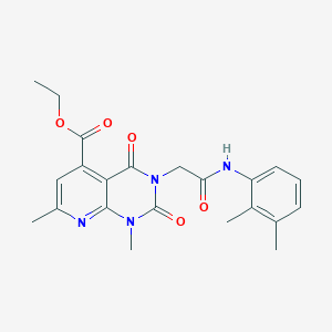 molecular formula C22H24N4O5 B4989832 ethyl 3-{2-[(2,3-dimethylphenyl)amino]-2-oxoethyl}-1,7-dimethyl-2,4-dioxo-1,2,3,4-tetrahydropyrido[2,3-d]pyrimidine-5-carboxylate 