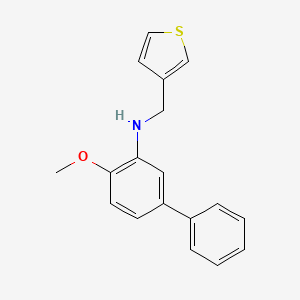molecular formula C18H17NOS B4989837 (4-methoxy-3-biphenylyl)(3-thienylmethyl)amine 