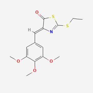 molecular formula C15H17NO4S2 B4989856 2-(ethylthio)-4-(3,4,5-trimethoxybenzylidene)-1,3-thiazol-5(4H)-one 