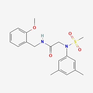 molecular formula C19H24N2O4S B4989865 N~2~-(3,5-dimethylphenyl)-N~1~-(2-methoxybenzyl)-N~2~-(methylsulfonyl)glycinamide 