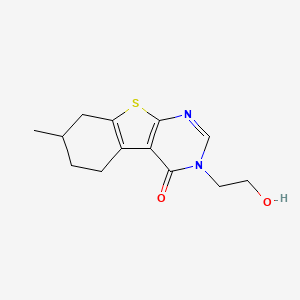 molecular formula C13H16N2O2S B4989900 3-(2-hydroxyethyl)-7-methyl-5,6,7,8-tetrahydro[1]benzothieno[2,3-d]pyrimidin-4(3H)-one 