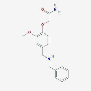 molecular formula C17H20N2O3 B498992 2-{4-[(Benzylamino)methyl]-2-methoxyphenoxy}acetamide 