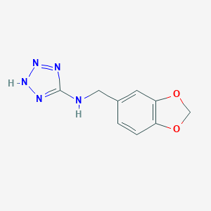 molecular formula C9H9N5O2 B498994 N-(1,3-benzodioxol-5-ylmethyl)-2H-tetrazol-5-amine CAS No. 162961-18-4