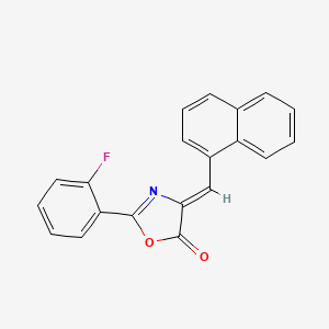 molecular formula C20H12FNO2 B4989964 2-(2-fluorophenyl)-4-(1-naphthylmethylene)-1,3-oxazol-5(4H)-one 
