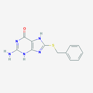 molecular formula C12H11N5OS B498997 2-Amino-8-benzylsulfanyl-3,7-dihydropurin-6-one CAS No. 326019-65-2