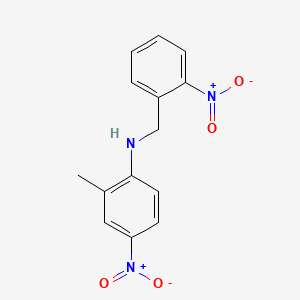 molecular formula C14H13N3O4 B4989974 (2-methyl-4-nitrophenyl)(2-nitrobenzyl)amine 