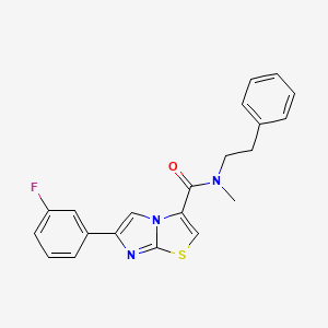 molecular formula C21H18FN3OS B4989995 6-(3-fluorophenyl)-N-methyl-N-(2-phenylethyl)imidazo[2,1-b][1,3]thiazole-3-carboxamide 