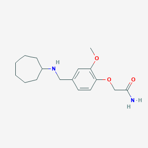 molecular formula C17H26N2O3 B499000 2-{4-[(Cycloheptylamino)methyl]-2-methoxyphenoxy}acetamide CAS No. 875005-84-8
