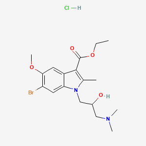 molecular formula C18H26BrClN2O4 B4990018 ethyl 6-bromo-1-[3-(dimethylamino)-2-hydroxypropyl]-5-methoxy-2-methyl-1H-indole-3-carboxylate hydrochloride 