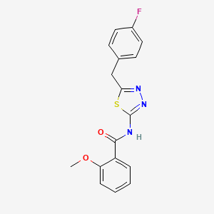 molecular formula C17H14FN3O2S B4990023 N-[5-(4-fluorobenzyl)-1,3,4-thiadiazol-2-yl]-2-methoxybenzamide 