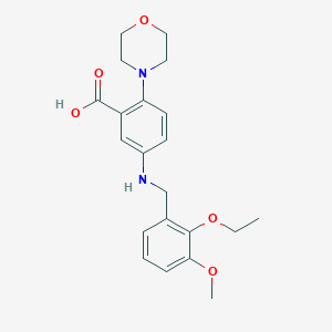 5-[(2-Ethoxy-3-methoxybenzyl)amino]-2-(4-morpholinyl)benzoic acid