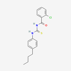 molecular formula C18H19ClN2OS B4990041 N-{[(4-butylphenyl)amino]carbonothioyl}-2-chlorobenzamide 