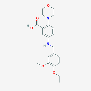5-[(4-Ethoxy-3-methoxybenzyl)amino]-2-(4-morpholinyl)benzoic acid