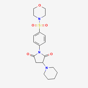molecular formula C19H25N3O5S B4990051 1-[4-(4-morpholinylsulfonyl)phenyl]-3-(1-piperidinyl)-2,5-pyrrolidinedione 