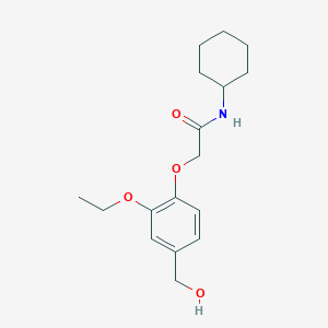 molecular formula C17H25NO4 B499006 N-cyclohexyl-2-[2-ethoxy-4-(hydroxymethyl)phenoxy]acetamide 