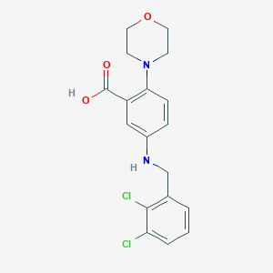 molecular formula C18H18Cl2N2O3 B499007 5-[(2,3-Dichlorobenzyl)amino]-2-(4-morpholinyl)benzoic acid 