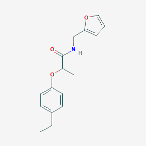 molecular formula C16H19NO3 B499008 2-(4-ethylphenoxy)-N-(2-furylmethyl)propanamide 