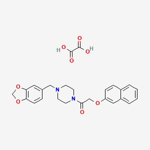 molecular formula C26H26N2O8 B4990080 1-(1,3-benzodioxol-5-ylmethyl)-4-[(2-naphthyloxy)acetyl]piperazine oxalate 
