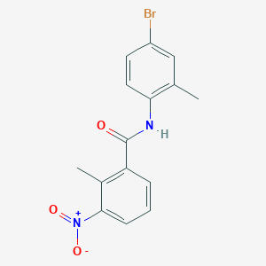 molecular formula C15H13BrN2O3 B4990147 N-(4-bromo-2-methylphenyl)-2-methyl-3-nitrobenzamide 
