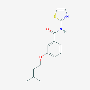 molecular formula C15H18N2O2S B499015 3-(3-methylbutoxy)-N-(1,3-thiazol-2-yl)benzamide 