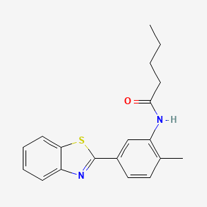 molecular formula C19H20N2OS B4990161 N-[5-(1,3-benzothiazol-2-yl)-2-methylphenyl]pentanamide 