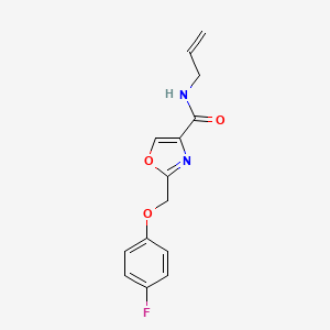 molecular formula C14H13FN2O3 B4990169 N-allyl-2-[(4-fluorophenoxy)methyl]-1,3-oxazole-4-carboxamide 
