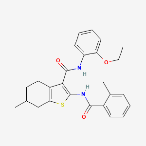 molecular formula C26H28N2O3S B4990177 N-(2-ethoxyphenyl)-6-methyl-2-[(2-methylbenzoyl)amino]-4,5,6,7-tetrahydro-1-benzothiophene-3-carboxamide 