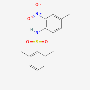 molecular formula C16H18N2O4S B4990179 2,4,6-三甲基-N-(4-甲基-2-硝基苯基)苯磺酰胺 