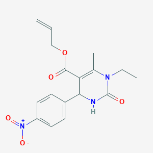 molecular formula C17H19N3O5 B4990193 allyl 1-ethyl-6-methyl-4-(4-nitrophenyl)-2-oxo-1,2,3,4-tetrahydro-5-pyrimidinecarboxylate 