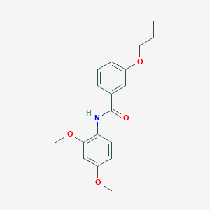 molecular formula C18H21NO4 B4990209 N-(2,4-dimethoxyphenyl)-3-propoxybenzamide 