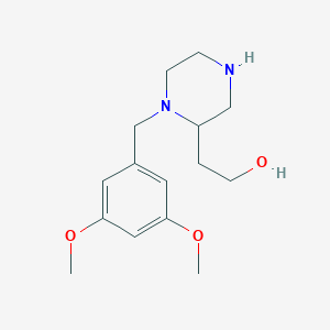 molecular formula C15H24N2O3 B499021 2-[1-(3,5-Dimethoxybenzyl)-2-piperazinyl]ethanol CAS No. 671795-40-7