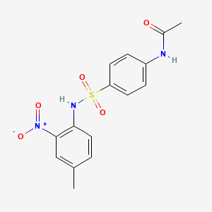 molecular formula C15H15N3O5S B4990218 N-(4-{[(4-methyl-2-nitrophenyl)amino]sulfonyl}phenyl)acetamide 