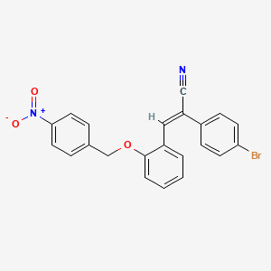 molecular formula C22H15BrN2O3 B4990219 2-(4-bromophenyl)-3-{2-[(4-nitrobenzyl)oxy]phenyl}acrylonitrile 