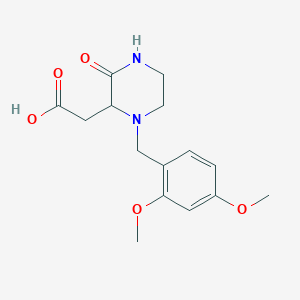 molecular formula C15H20N2O5 B499023 [1-(2,4-Dimethoxybenzyl)-3-oxo-2-piperazinyl]acetic acid CAS No. 1033600-34-8