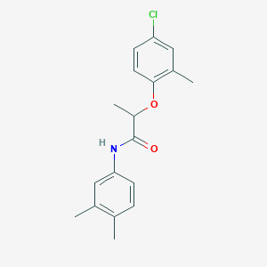 molecular formula C18H20ClNO2 B4990249 2-(4-chloro-2-methylphenoxy)-N-(3,4-dimethylphenyl)propanamide 