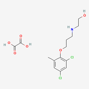 molecular formula C14H19Cl2NO6 B4990258 2-{[3-(2,4-dichloro-6-methylphenoxy)propyl]amino}ethanol ethanedioate (salt) 
