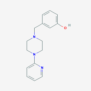 molecular formula C16H19N3O B4990272 3-{[4-(2-pyridinyl)-1-piperazinyl]methyl}phenol 