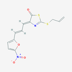 molecular formula C13H10N2O4S2 B4990292 2-(allylthio)-4-[3-(5-nitro-2-furyl)-2-propen-1-ylidene]-1,3-thiazol-5(4H)-one 