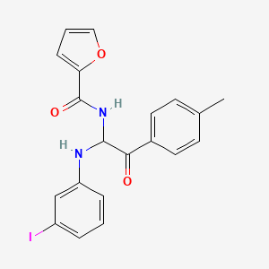 molecular formula C20H17IN2O3 B4990293 N-[1-[(3-iodophenyl)amino]-2-(4-methylphenyl)-2-oxoethyl]-2-furamide CAS No. 6253-63-0