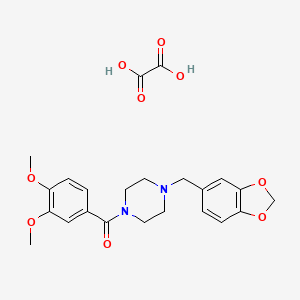 molecular formula C23H26N2O9 B4990319 1-(1,3-benzodioxol-5-ylmethyl)-4-(3,4-dimethoxybenzoyl)piperazine oxalate 