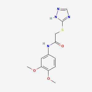 molecular formula C12H14N4O3S B4990326 N-(3,4-dimethoxyphenyl)-2-(1H-1,2,4-triazol-3-ylthio)acetamide 