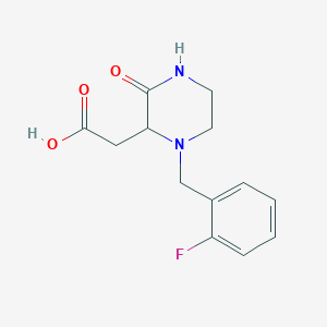 molecular formula C13H15FN2O3 B499033 [1-(2-Fluoro-benzyl)-3-oxo-piperazin-2-yl]-acetic acid CAS No. 1033600-04-2